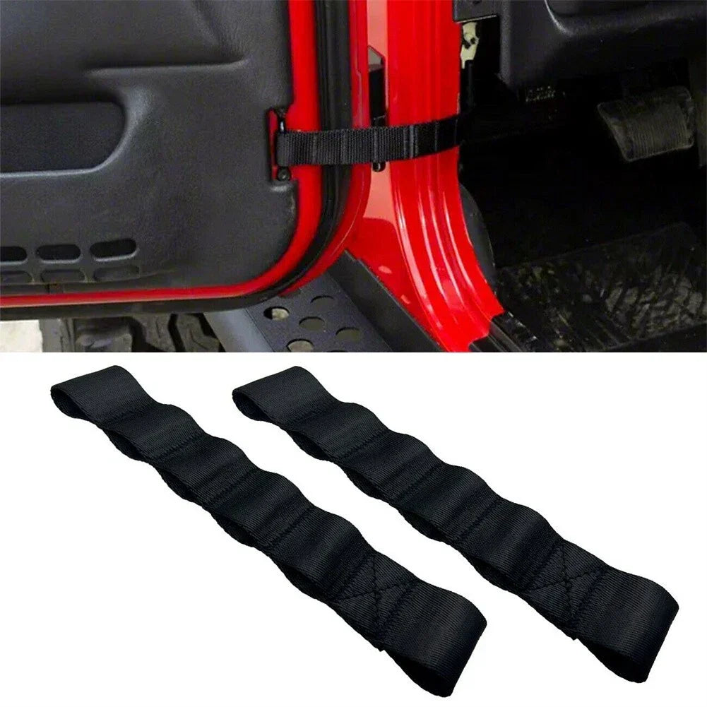 2 x Door Check Straps for Jeep Wrangler TJ JK JKU JL JLU (1995–2021)