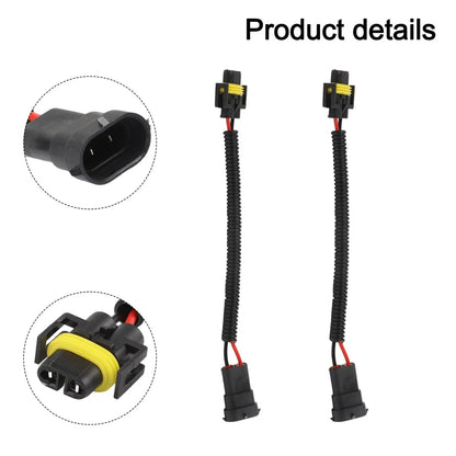 2 x Adapter Wiring Harness Plugs Prewired M/F H11 H8 H9