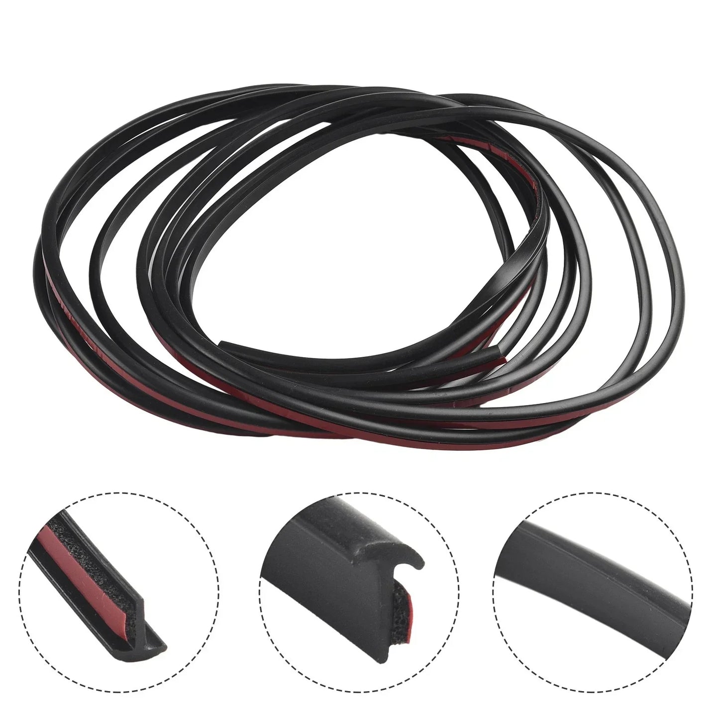 EPDM Rubber Car Door Seal Strip Weatherproofing 4m