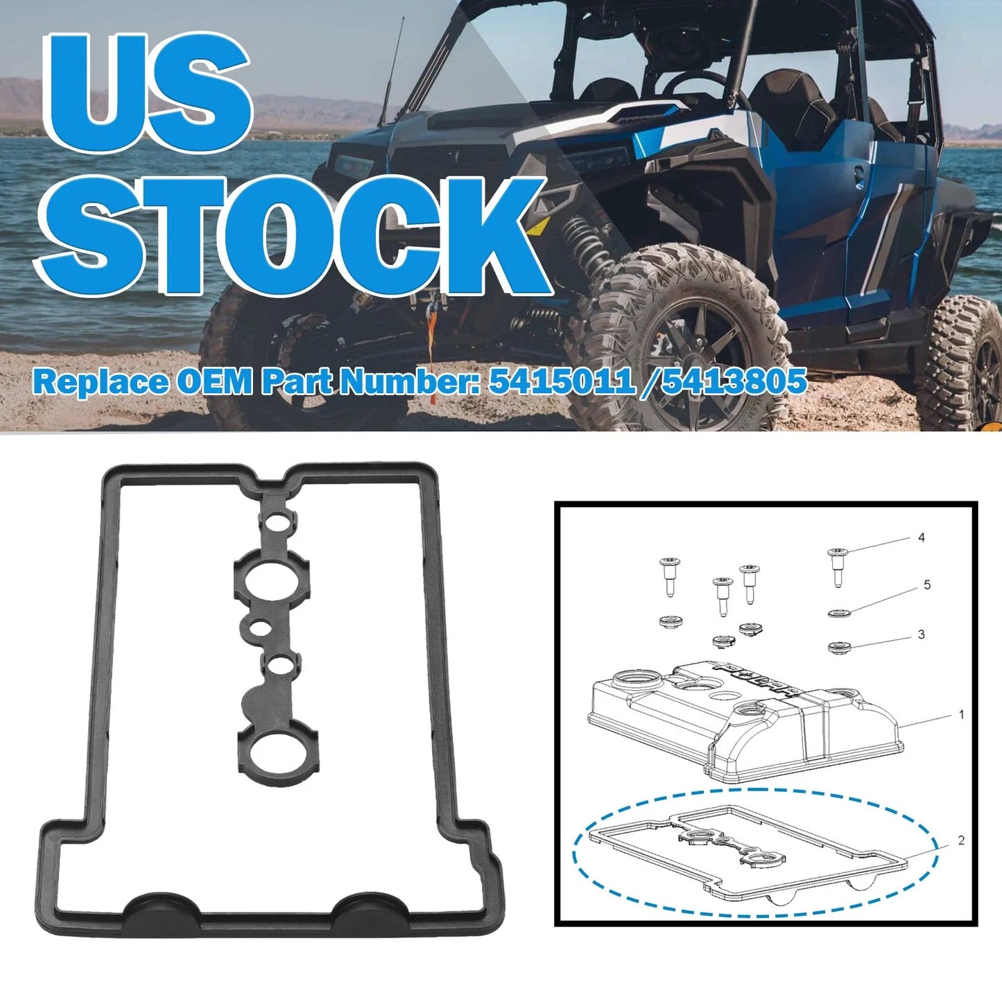 Valve Seal Cover for Polaris RZR Ranger 1000 (2015–2019)