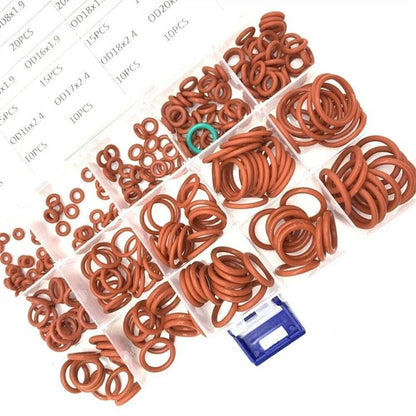 O Ring 225pcs Red Silicone Assortment for Flanges