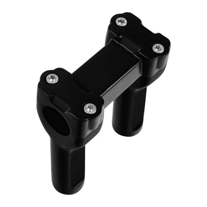 4" Vivid Black Handlebar Risers for Harley Dyna Softail (2006-2023)