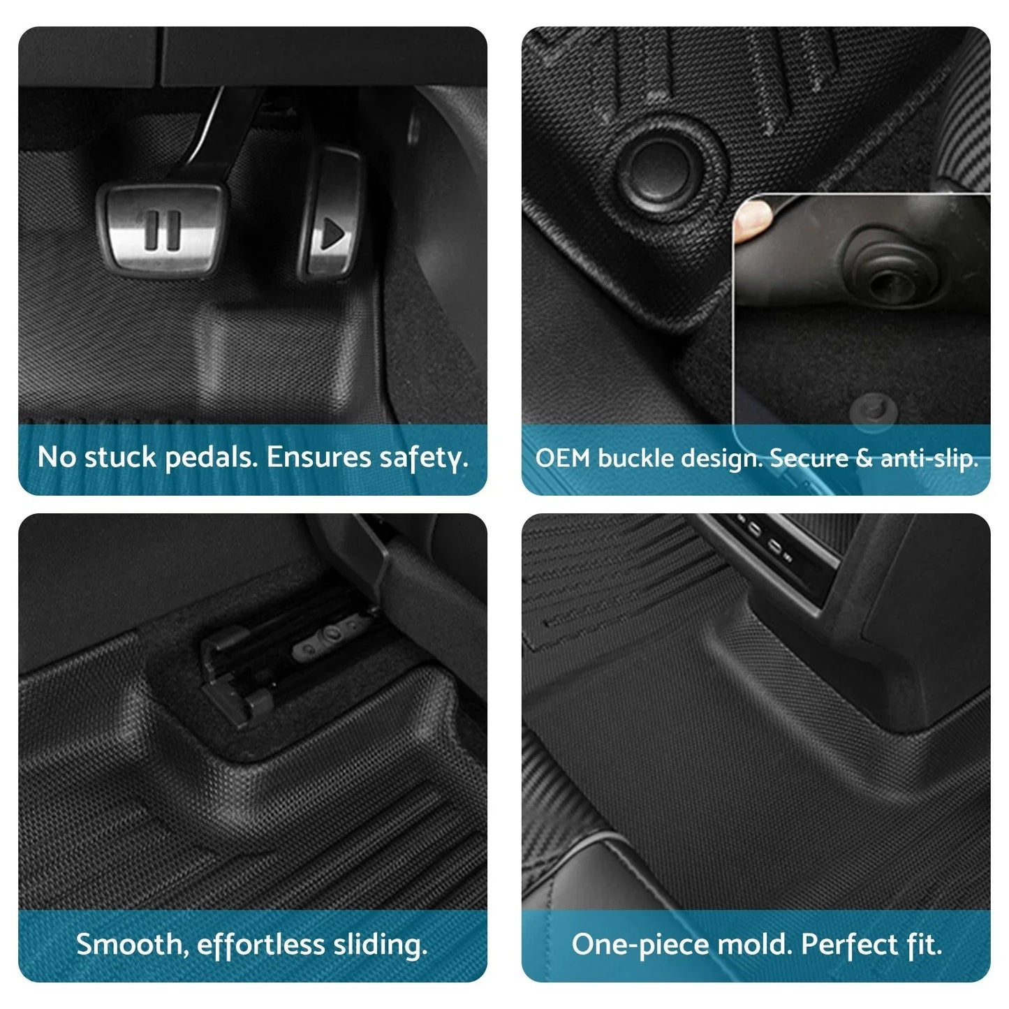 4Pcs TPE 3D Floor Mats Boot Liner for Toyota RAV4 (2019-2023)