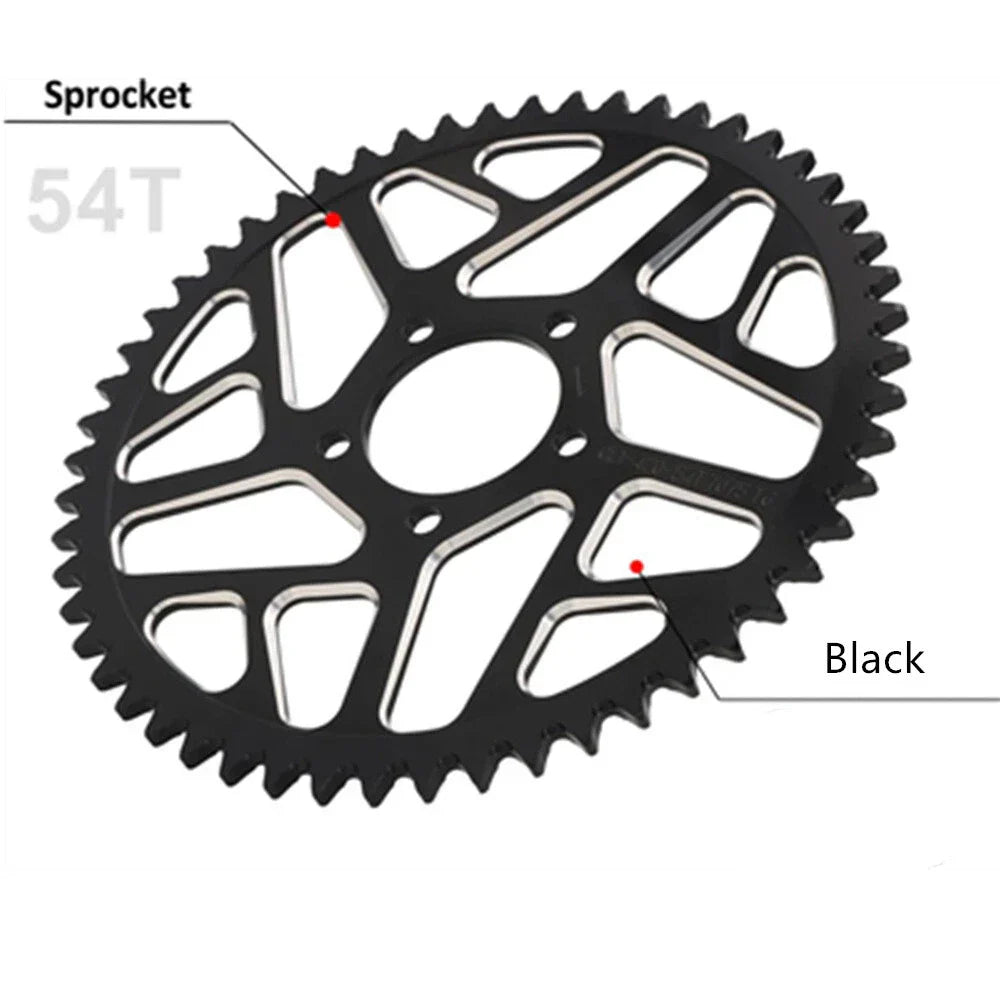 54T Black CNC Sprocket Wheel for Sur-Ron Light Bee X Electric Bike (2018-2023)