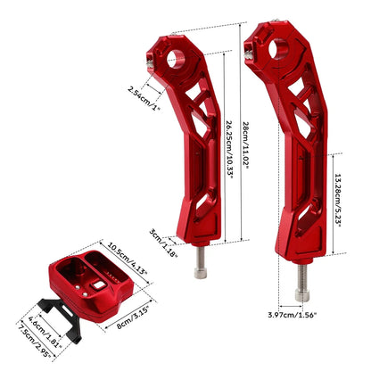 10" Handlebar Clamp Riser & Gauge Mount for Harley Softail Fat Boy (2018-2025)