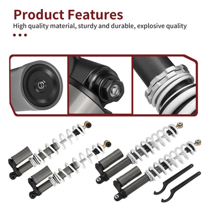 4pcs Air Shocks Absorbers w/ Tool for Polaris RZR S 800 EFI (2009–2012)