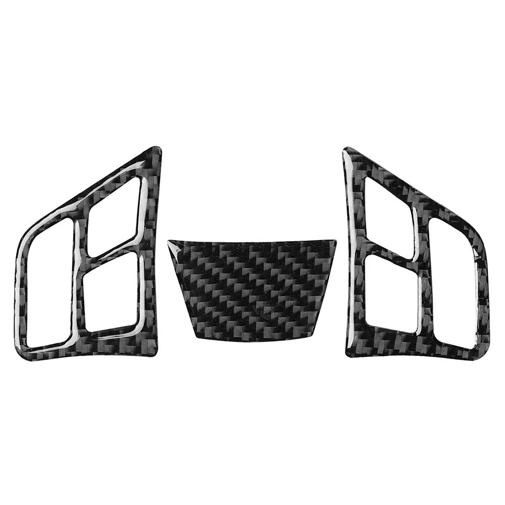 3 Pcs Black Steering Wheel Cover Trim for BMW 3 Series (2005-2012)