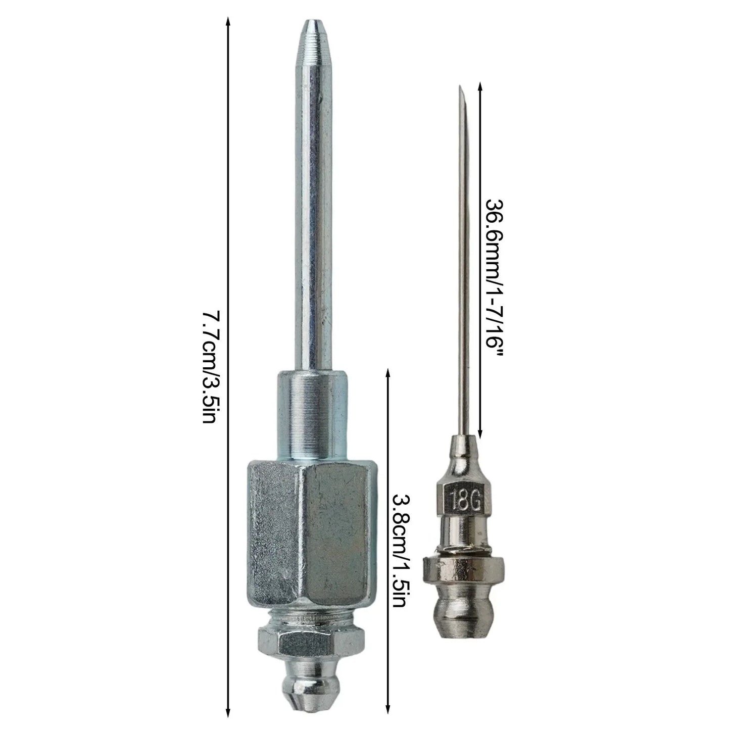 5 x Grease Injector Needle Tip Portable Coupling for Cone Applications