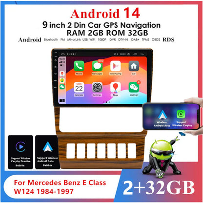 9" Android Stereo Radio GPS Navi WiFi FM for Benz E Class W124 (1993-1995)