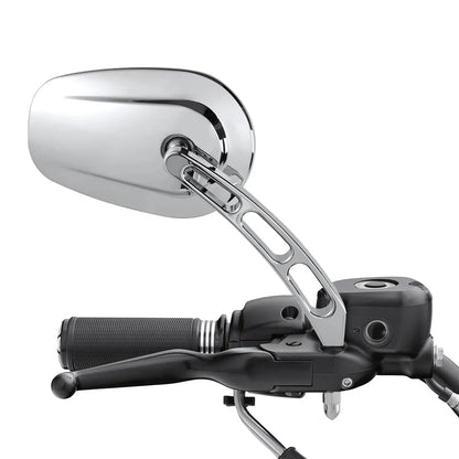 Chrome Rearview Mirrors for Harley Softail Slim FLSS Deluxe Heritage Fatboy (2014-2023)