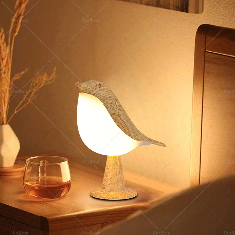 LED Touch Table Lamp - Modern Magpie Bird Night Light for Bedroom
