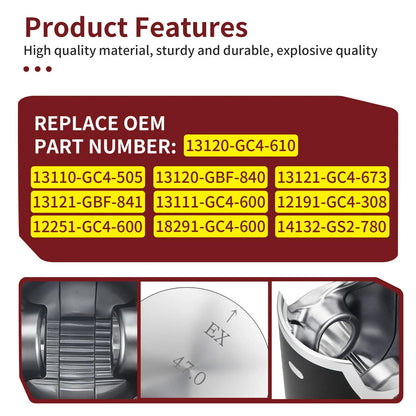 Top End Rubuild Kit 47mm Size B Piston for Honda CR80R (1986–1991)
