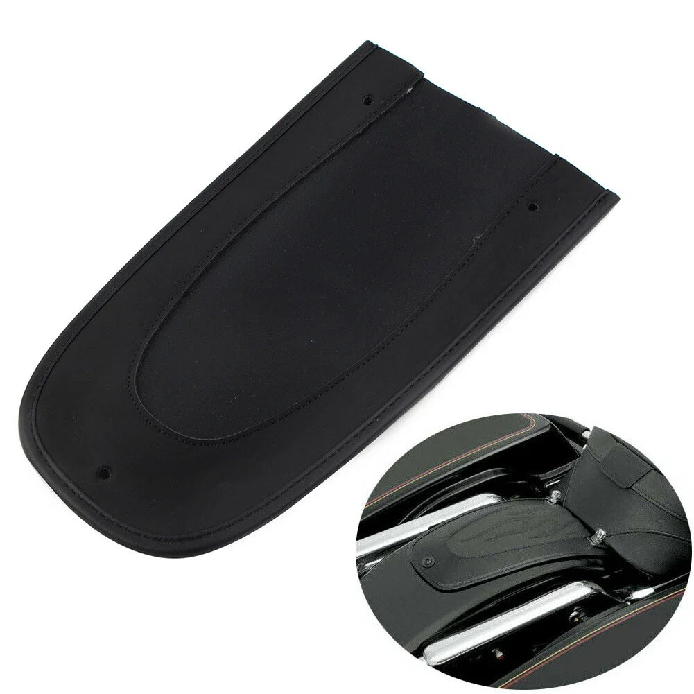 Black Flame Rear Fender Bib Leather Solo Seat for Harley Street Glide (2006-2023)