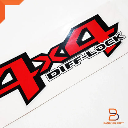Diff Lock 4x4 Side Cabin Rear Bed Sticker Decal for Mitsubishi Triton Ute (2009-2023)