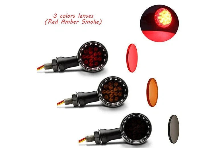 Motorcycle Bullet LED Turn Signal Lights for Harley/Chopper