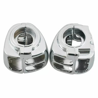 Billet Aluminum Chrome Switch Housing Cover & Button Caps for Harley Dyna Softail (2006-2023)