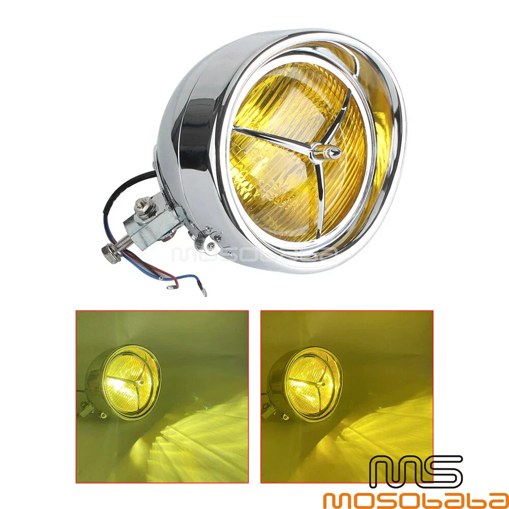 7" LED Headlight Passing Lamp Trim for Harley Road King