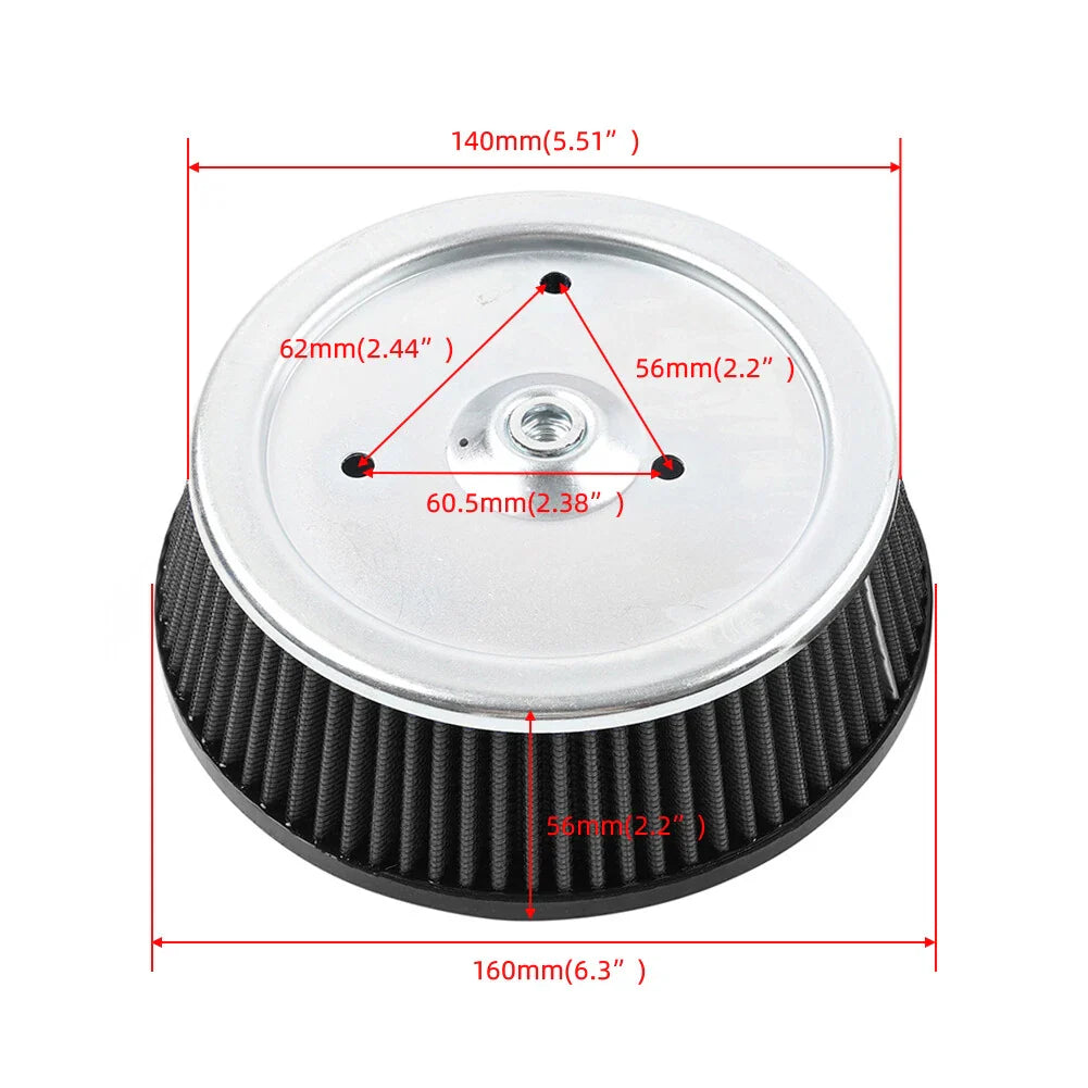 Air Cleaner Filter for Harley Touring, Softail, XL1200, Dyna (1999-2015)