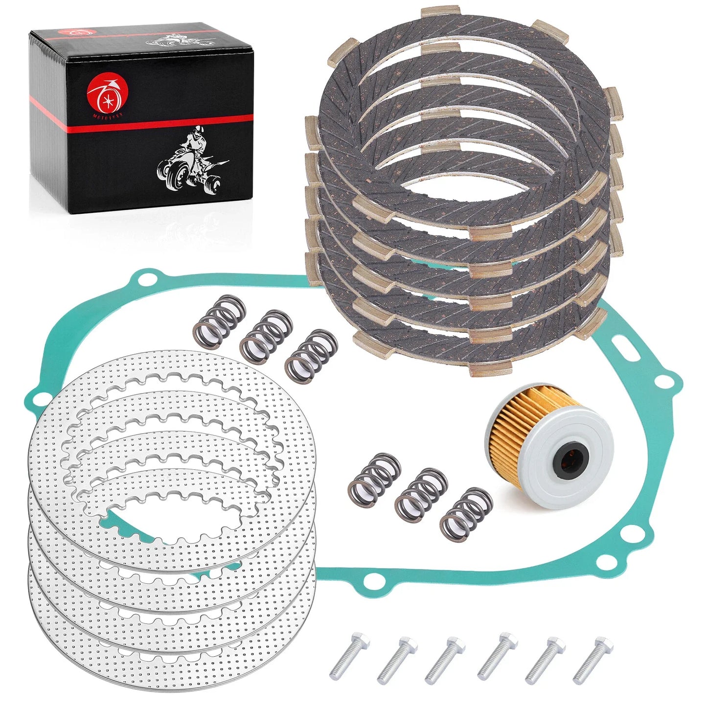 Heavy Duty Clutch Kit w/Gasket & Oil Filter for Kawasaki KLX110 (2002–2024)
