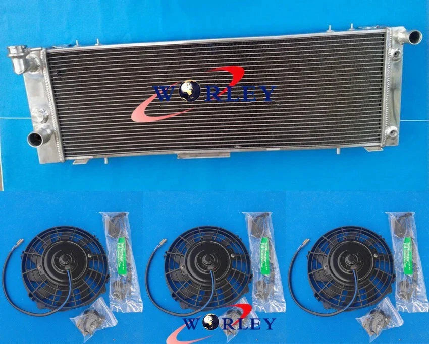 4 Row Radiator + Fan for Jeep Cherokee XJ 2.5 4.0 V6 AT (1997-2001)
