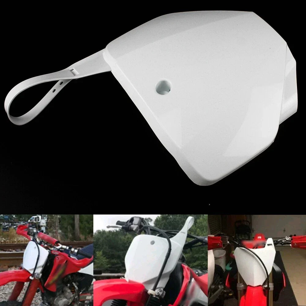 White Front Number Plate Protector Cover for Honda CRF150F CRF230F (2003-2019)