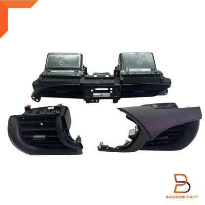 Black Center Dashboard Air Vents Panel for Toyota Hilux Ute Revo (2015-2024)
