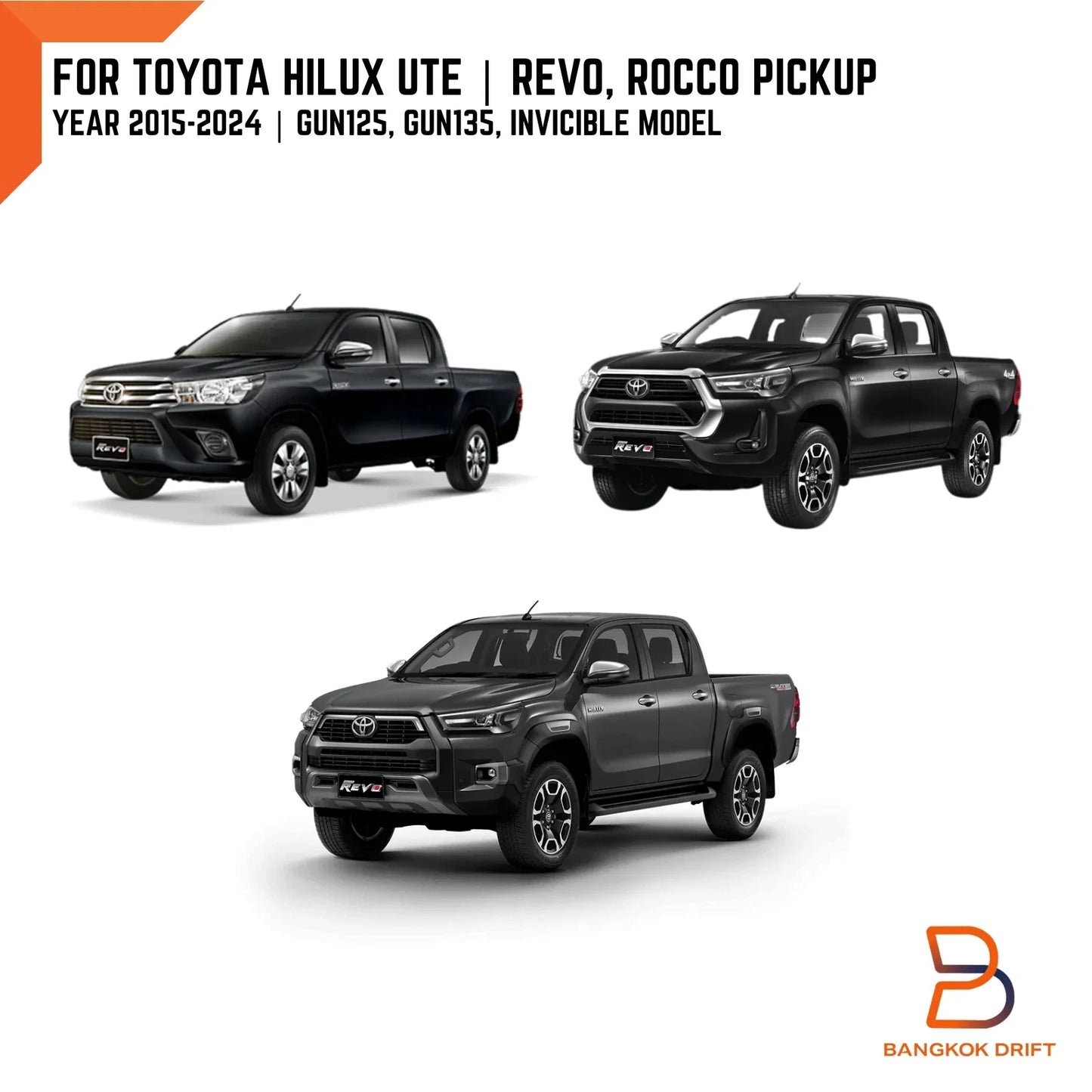 Rear Bumper Plate Cover for Toyota Hilux Ute (2015-2024)