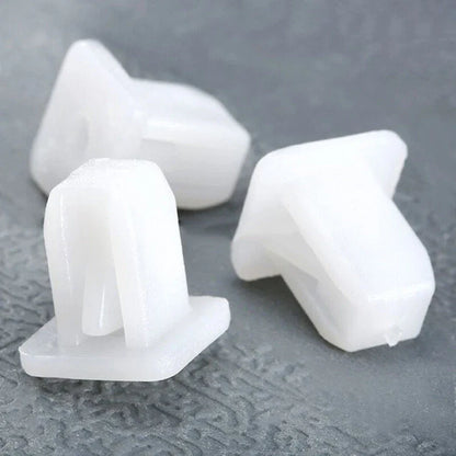50pcs White Car Clips Square Fasteners Retainer for Fender Bumper Door Trim