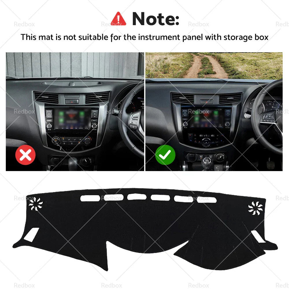 Non-Slip Dash Mat for Nissan Navara D23 NP300 ST-X ST SL PRO-4X (2021-2022)