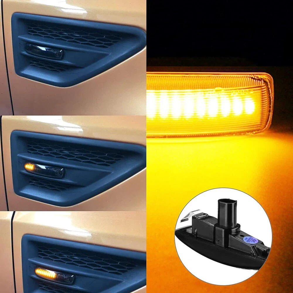 LED Side Marker Light Repeaters for Land Rover Range Rover LR2 LR3 LR4 (2006-2013)