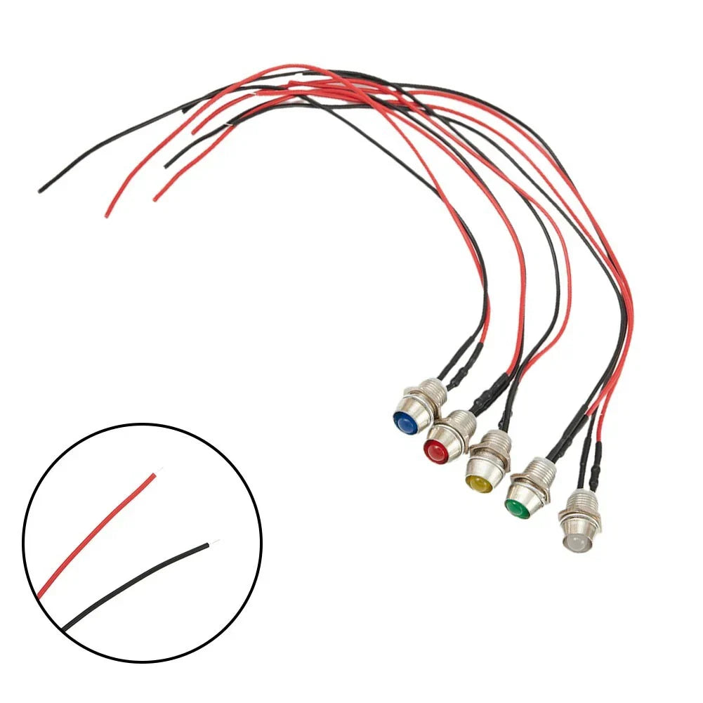 5pcs Set LED Indicator Light Dash Panel Lamp for Car Boat