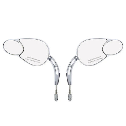 Black/Chrome Rear-View Mirrors for Harley Softail, Touring, Sportster 883-1200