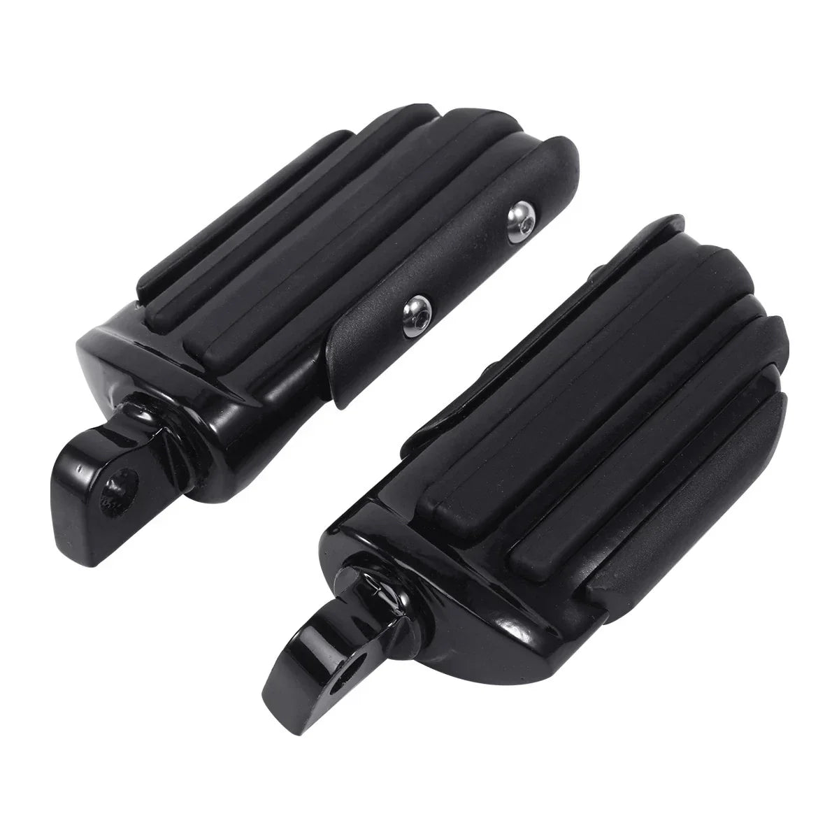 1 x Black 1-1/4" Long Angled Adjustable Highway Foot Pegs for Harley Dyna