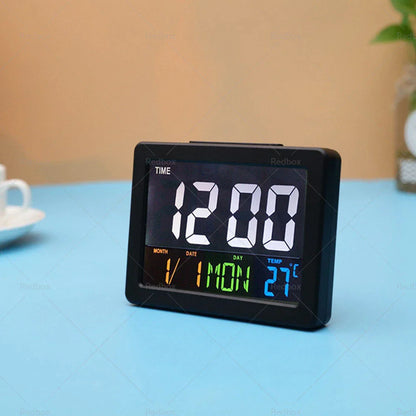 Large Jumbo LED Wall Desk Clock with Calendar & Temperature for Home AU