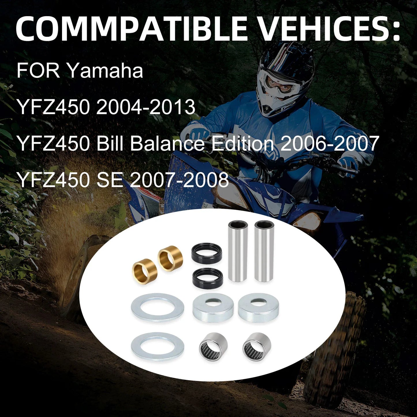 Swing Arm Bearing Seal Rebuild Kit for YFZ450/YFZ450V/YFZ450SE (2004–2013)