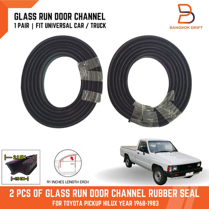 Glass Run Door Channel Rubber Seal for Toyota Hilux Ute (68-83)