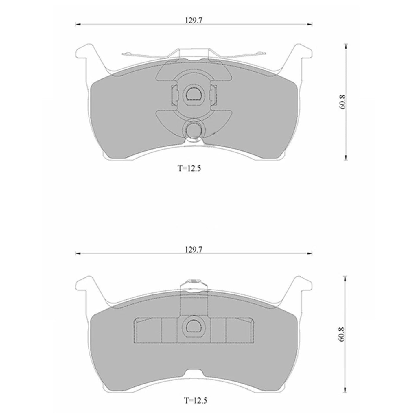 Rear Disc Brake Pad Set 3.9L 4.0L 5.0L for Ford Fairmont EA EB ED (1988-1994)