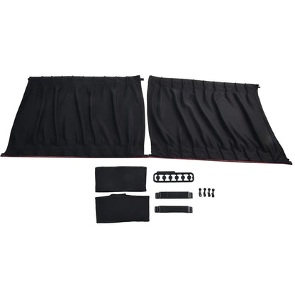2pcs Adjustable Car Window Anti-UV Sun Shade Drape Visor Curtain Valance