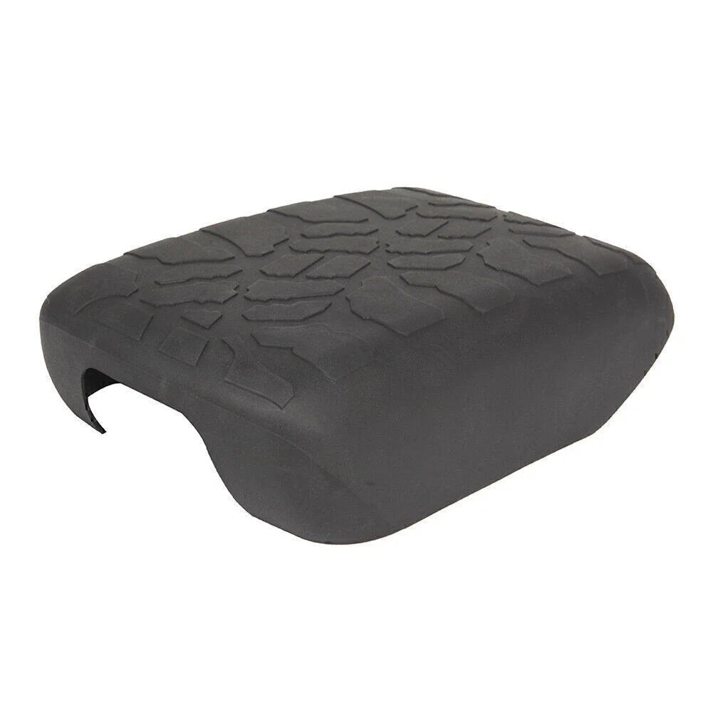 Black Rubber Non-slip Armrest Box Cover Pad for Jeep Wrangler JL (2018-2023)