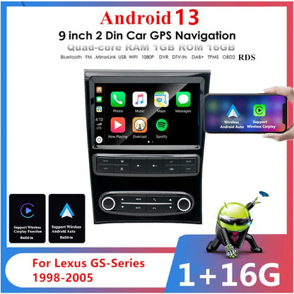 9" Stereo Radio GPS Navi Wifi for Lexus GS300 GS400 GS430 (1998-2005)