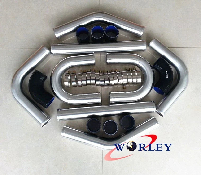 2.25" Aluminum Universal Intercooler Turbo Piping Kit for Car