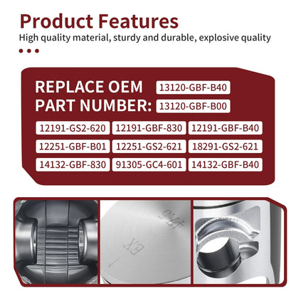 47.5mm Size B Piston & Rings Gasket Kit for Honda CR85R (2003–2007)