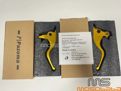 Gold Brake & Clutch Lever Kit for Harley Touring Road King Special (21-24)