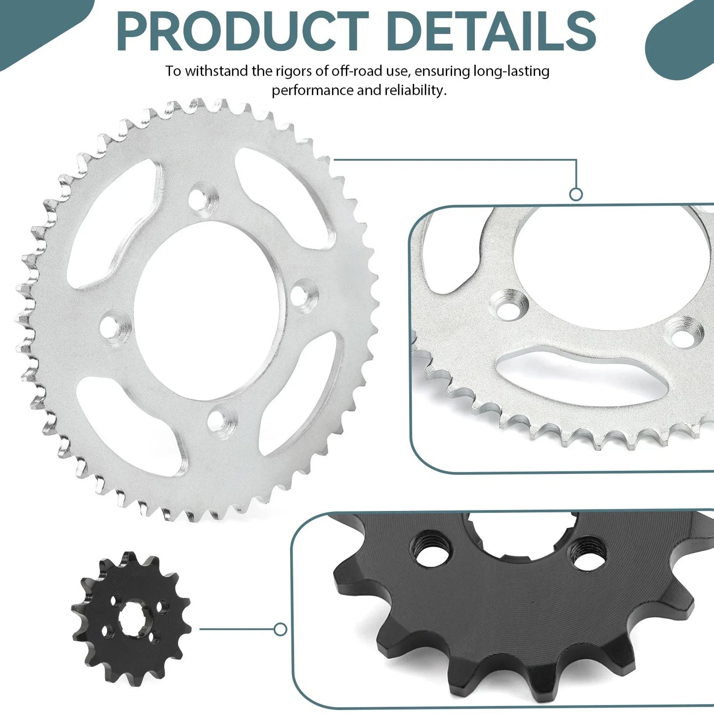 Link X-Ring Drive Chain & Sprockets for Honda XR80R/CRF80F (1985–2013)