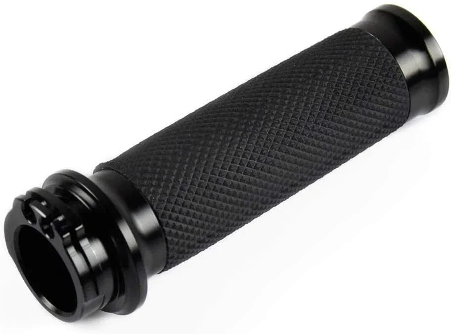 Black 1" Motorcycle Hand Grips for Harley Sportster, Touring, Dyna, Softail