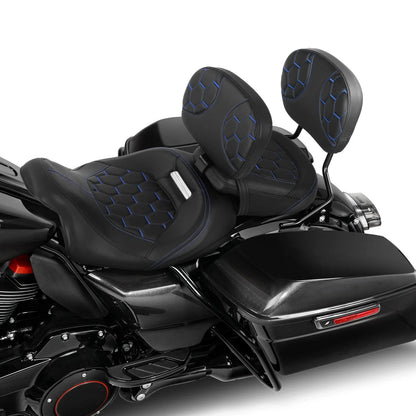 Driver & Passenger Seat Pad Backrest for Harley CVO Street Glide (2009-2023)