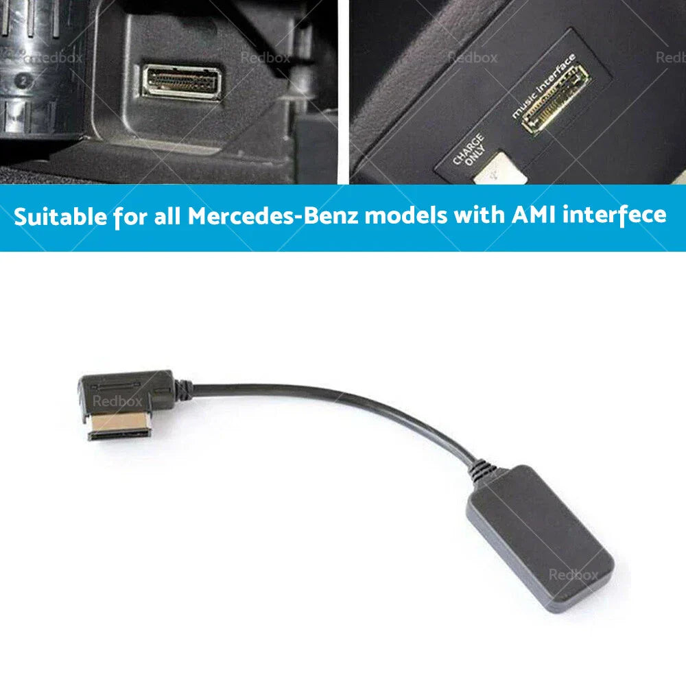 Bluetooth Aux Receiver Cable Adapter for Mercedes Benz AMI MMI (Various Years)