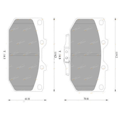 Brembo Disc Brake Pad Set for Subaru Forester 2.0L EJ202 EJ205 (2000-2001)