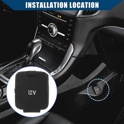 12V Console Power Outlet Cover Cap for Ford Edge F-150 F-250 F-350 (2015-2023)