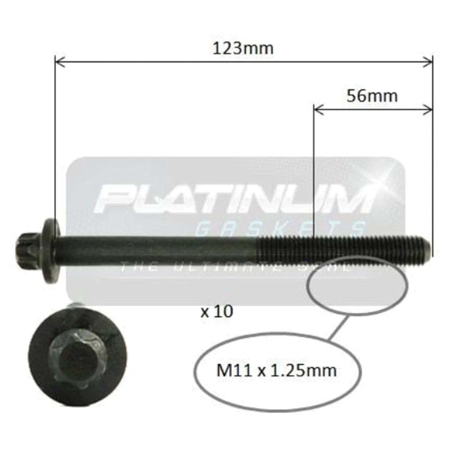 4cyl 1.8L Engine Cylinder Head Bolt Set for Nissan Tiida C11 (2006 - 2013)